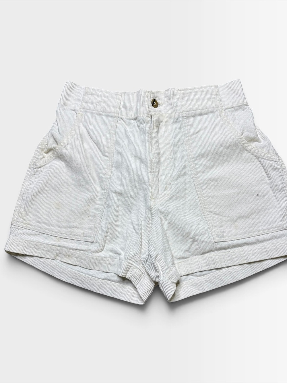 Vintage 90s Weeds White Corduroy High Rise Shorts